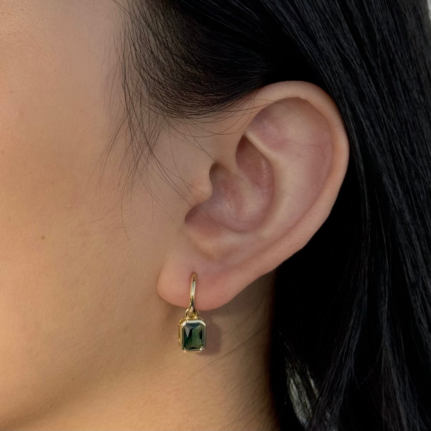 Single Zirconia Hoop Charm