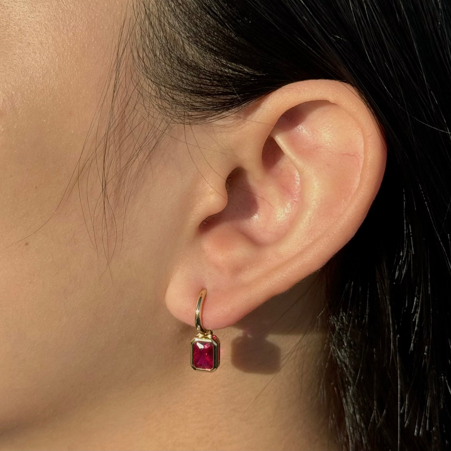 Single Zirconia Hoop Charm