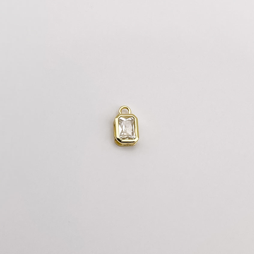 Single Zirconia Hoop Charm