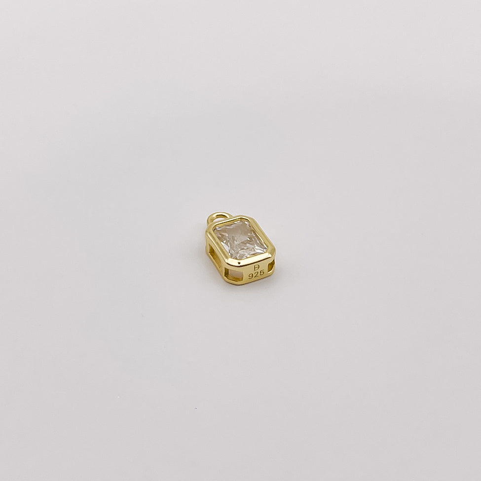Single Zirconia Hoop Charm
